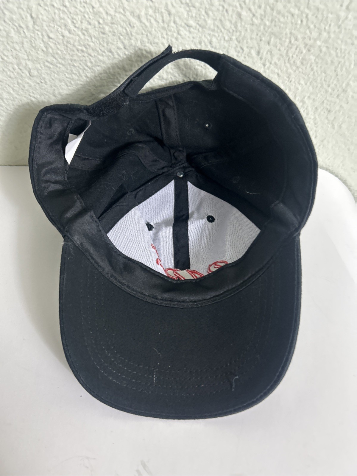 DARE Strapback Hat Black Red Hook Loop Adjustable - image 12