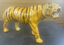 Large 21 Paper Mache Hand Painted TIger Figur...