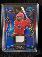2025 Panini Select - Darren Baker #Select Swatches Blue Prizm /49