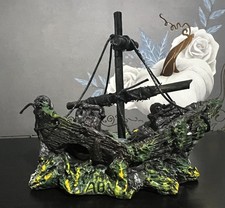 Sunken Pirate Ship Wreck Resin Fish Tank Aquarium Decor Accessory Figure 5" NEW