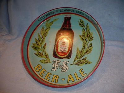 Vintage Fuhrmann & Schmidt Beer Tray F&S Brewing Co Shamokin, PA