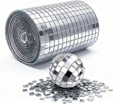 5400pcs Self-Adhesive Mirror Mosaic Tiles 5x5mm glass squares for DIY crafts,