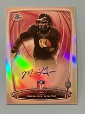 MARION GRICE 2014 BOWMAN CHROME ON CARD Rookie Refractor AUTO #48. rookie card picture