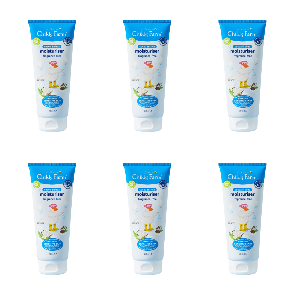 Childs Farm Cocoa & Shea Fragrance Free Moisturiser 200 ml - Pack of 6