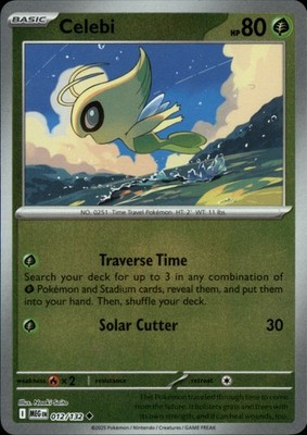 Celebi Reverse Holo Uncommon ME01: Mega Evolution 012/132 NM