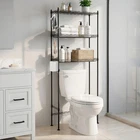 3 Tier Over The Toilet Storage Rack Cabinet Organizer Shelf Bathroom Adjustable