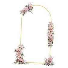 Wedding Arch Backdrop Stand Gold Metal Arch Backdrop Stand for Wedding 7.2FT