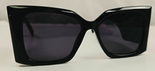 Saint Laurent SL119 Black Frames Gold YSL Logo Cat Eye 68-17-140 Sunglasses