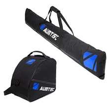 Ski and Boot Bag Combo, Padded Snow Ski Bags for Air Travel, A-Blue No Padded