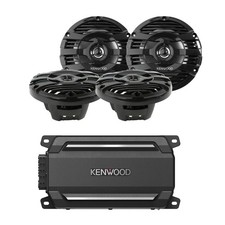 Kenwood KAC-M5024BT Bluetooth Marine Amp Package with pair of 6.5" Coaxial Marin