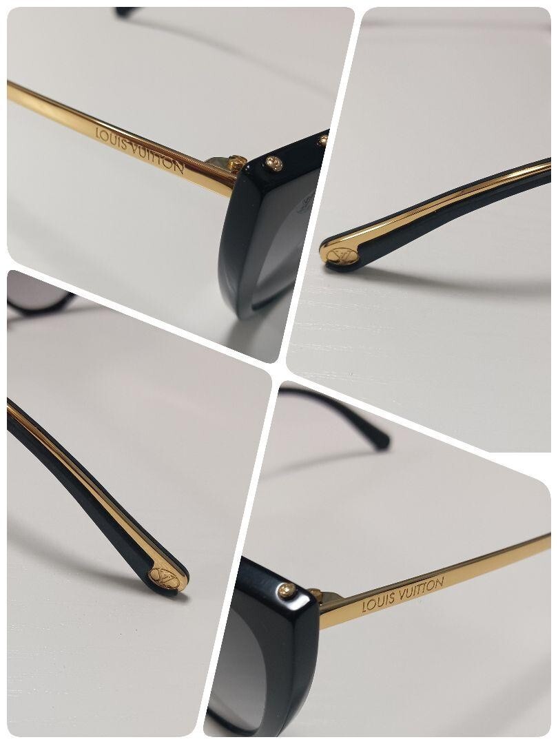 Louis Vuitton Sunglasses Z1036E Women's Black & Gold