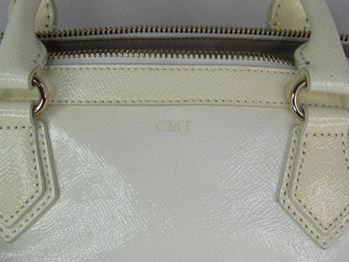Mark and Graham Convertible Bag - Off White Leather - "CMT" - Picture 2 of 6