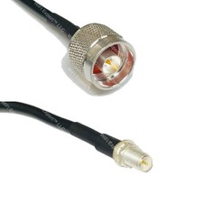 RG58 Silver N MALE to RP-SMA FEMALE Coax RF Cable USA Lot