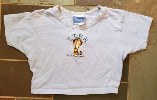 Vintage 90s 1996 Disney Tigger Crop Top Shirt Winnie-the-Pooh Juniors Small  - Bild 1 von 5