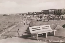 Postcard - Senigallia - Beach from the Pier - 1956