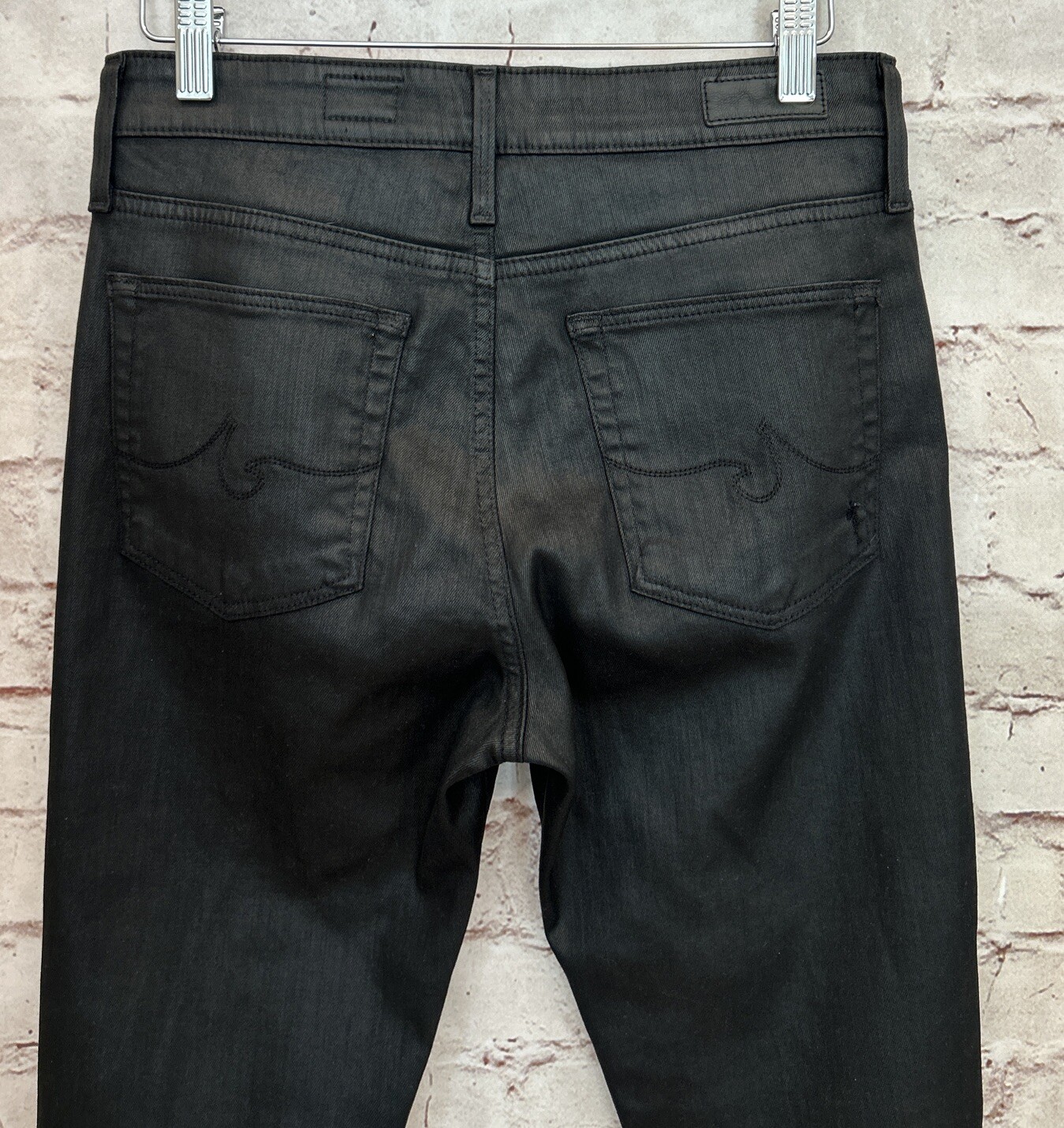 Adriano Goldschmied Womens 27R Black Coated Farrah Skinny Ankle High-Rise Jean thumbnail 5