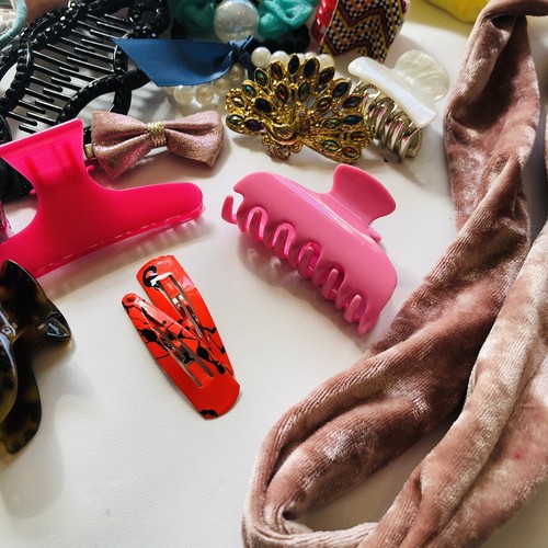 Hair Clips, Bobbles, Slides, Granny Clips Hair Accessories Bundle Vintage Modern - Picture 6 of 13