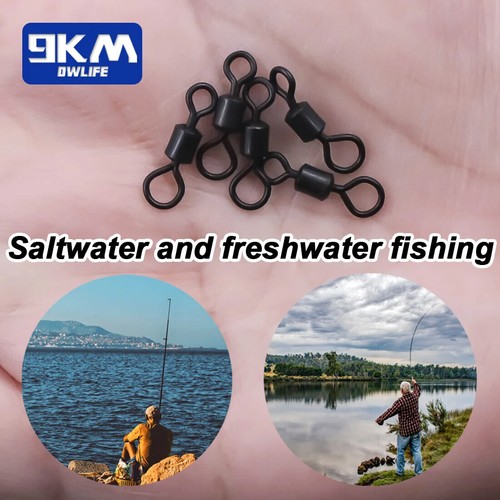 30~60Pcs Carp Fishing Group Swivels Terminal Tackle Rolling Swivels with Ring - Bild 8 von 9