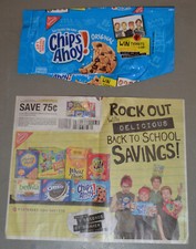 5 Seconds Of Summer promo material - Chips Ahoy wrapper, coupons