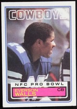 1983 Topps Everson Walls #55 NFL Football Trading Sports Card Dallas Cowboys