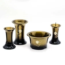 "Suzukaze" Modern Japanese Three-Piece Buddhist Altar Set + Incense Container