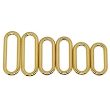 Oval Solid Brass Webbing Leather Hardware Craft Ring Fastener 20 25 32 38 50 mm