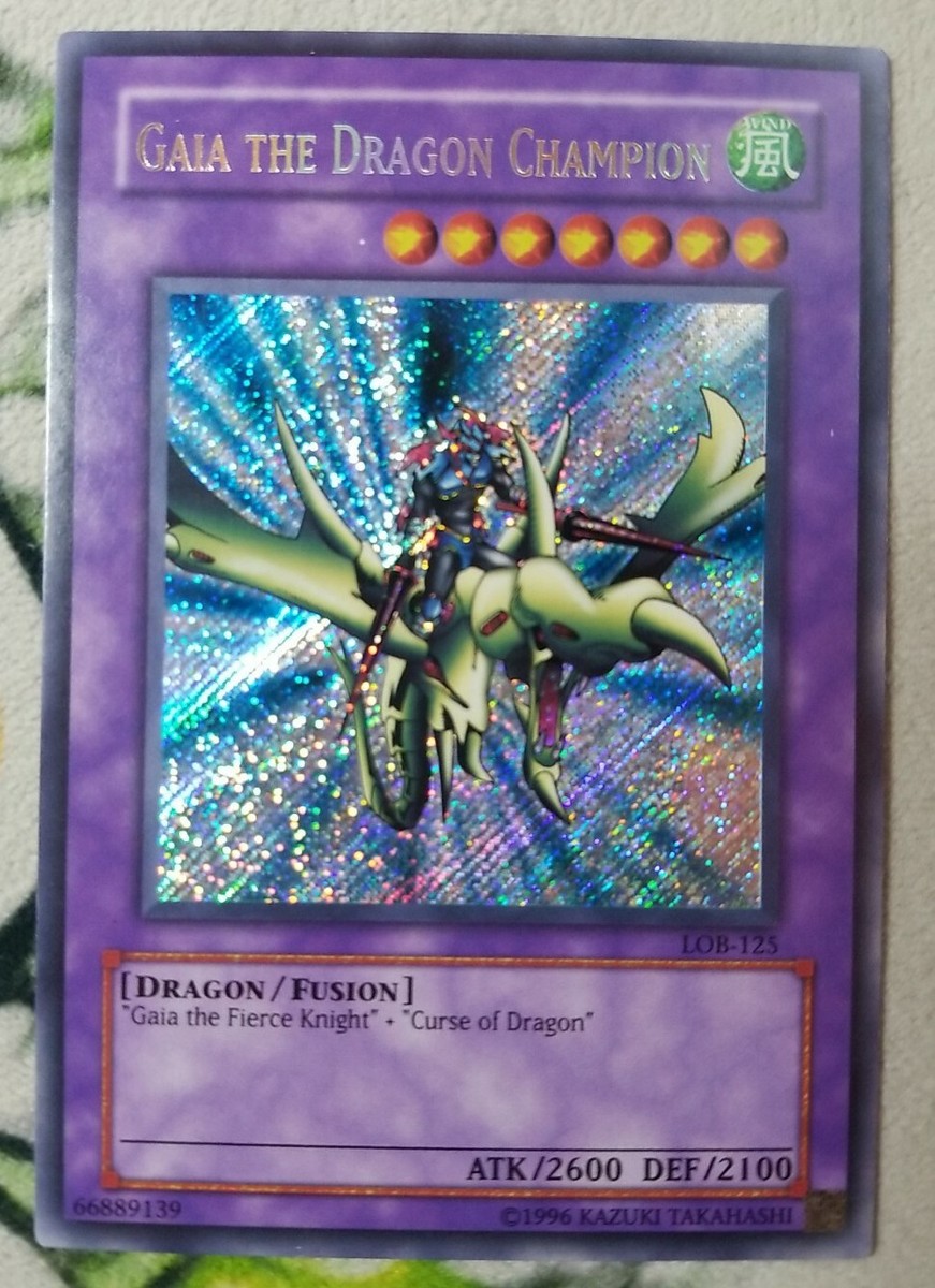 Gaia the Dragon Champion LOB-125 Secret Rare Unlimited Edition