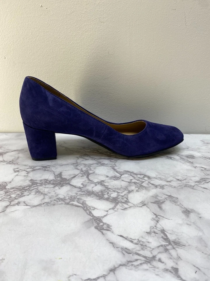 Naturalizer Women's Navy Karina Low Block Heel Square Toe Pump SZ 10 M - Image 4 of 4