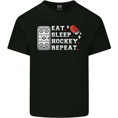 Eat Sleep Hockey Repeat Ice Street lustiges Kinder T-Shirt Kinder