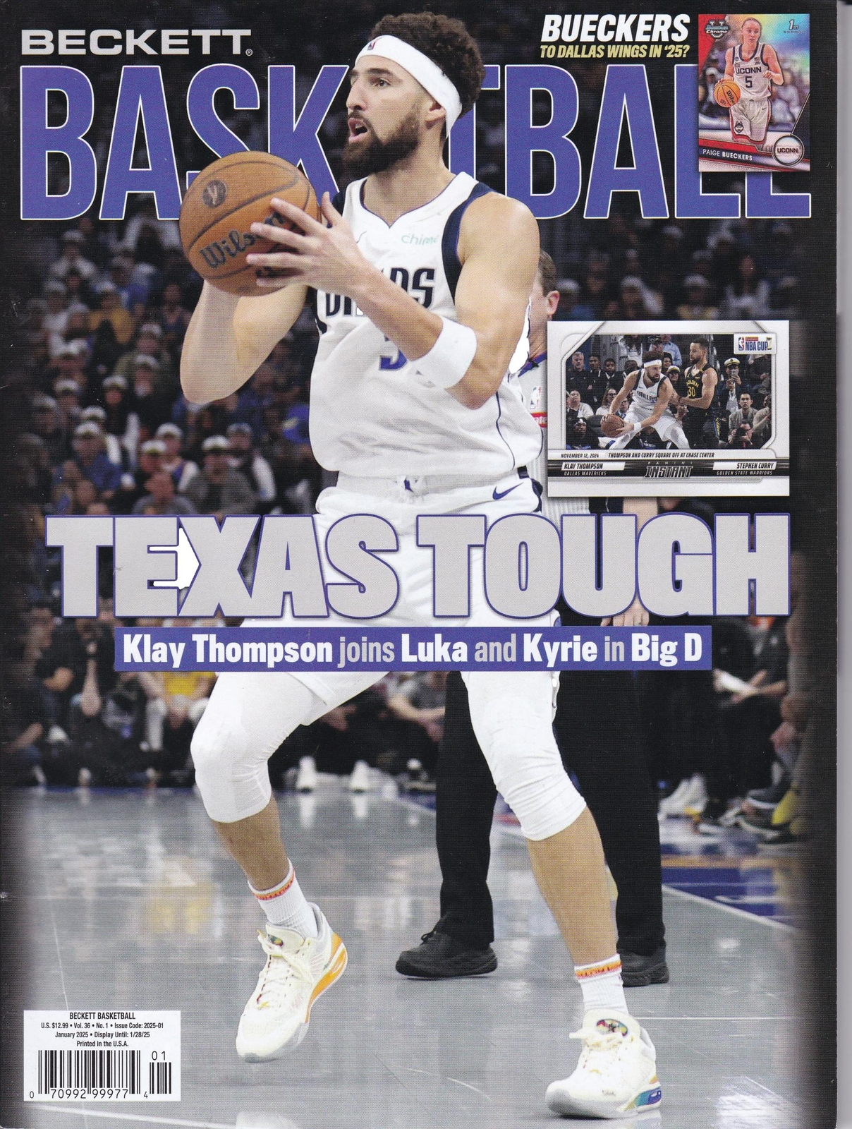 January 2025 Basketball Beckett Monthly Guide Vol 36 No 1 Klay Thompson