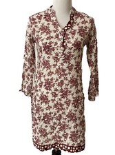 Women's Hip H Hop Indian Traditional Cotton Tunic Top Ethnic Wear Sz S Sparkles