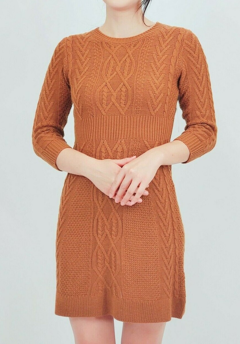 YEMAK Women's A-Line, Vintage-Inspired, Cute Cable Flare Sweater Dress  MK3290