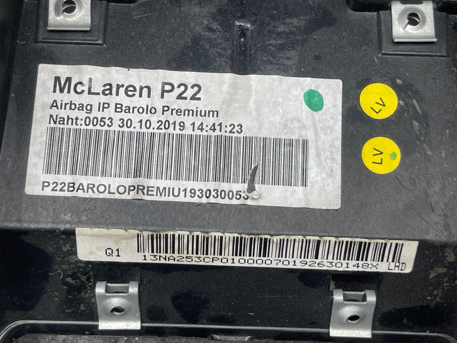 2020-2023 MCLAREN GT FRONT DASHBOARD PANEL BAROLO RED *NEEDS REPAIR* OEM 2021