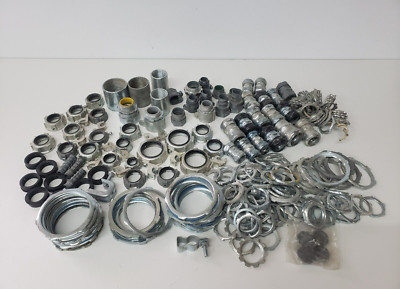 LOT UNUSED Electrical Conduit Hardware Nuts Ground Fittings Coupling EMT