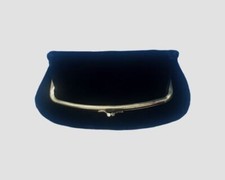 Black Velvet Clutch Purse Vintage c.1950's