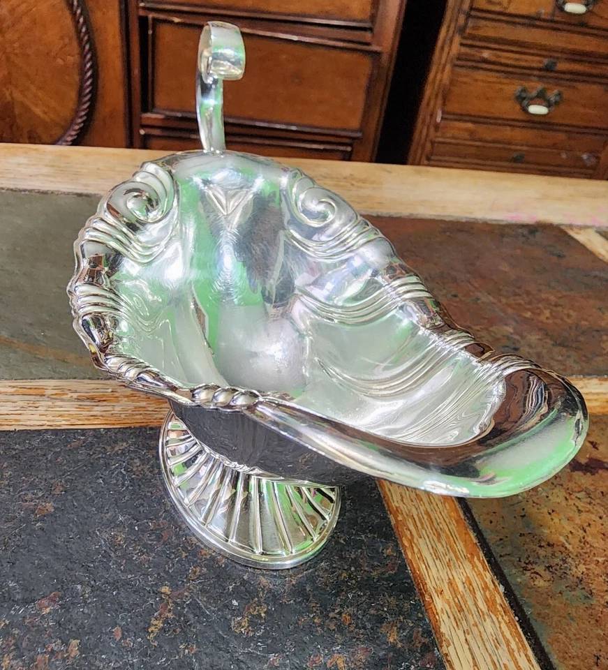 1847 ROGERS ВИНТАЖНЫЙ НЕПТУН УЗОР ПОСЕРЕБРЕННЫЙ СОУС ЛОДКА 9313 🤎 - Изображение 4 из 4