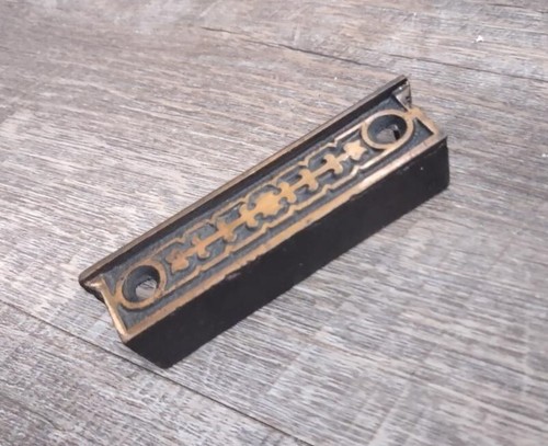 Antique Russell & Erwin RIM LOCK SET Cast Iron BOTH PARTS No Key - Picture 4 of 5