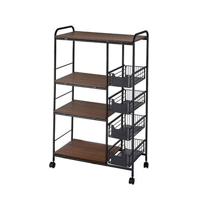 4 Tier Cart Microwave Oven Rack Utility Workstation Stand Shelf Storage Holder