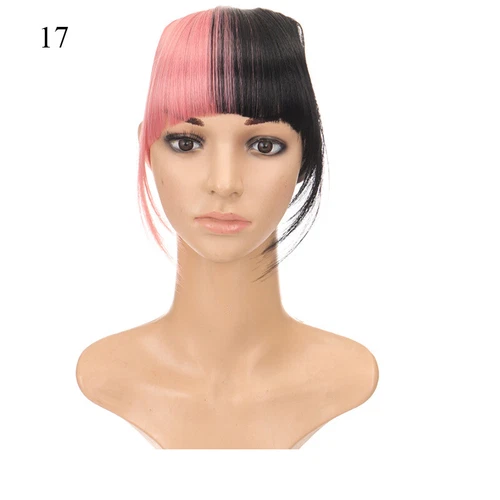 Hair Extension Clip In Fringe Bangs Thin / Thick Hair Neat Wispy Front Hairpiece - Picture 17 of 20