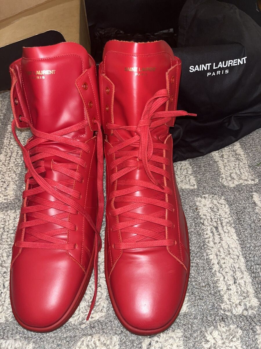 Saint Laurent Red High Top Sneaker Size 16 (EUR 50) | eBay Saint Laurent Red High Top Sneaker Size 16 (EUR 50) | eBay