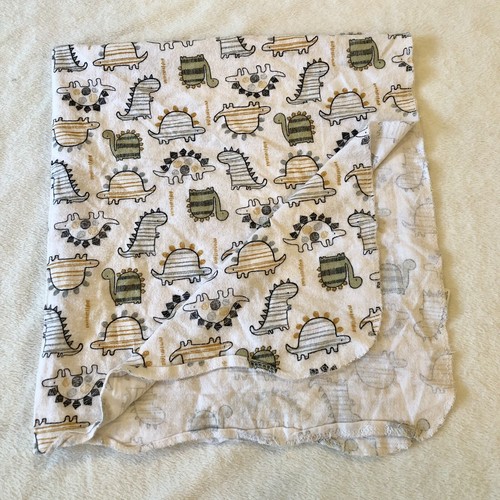 Chick Pea Dinosaur Dino Baby Blanket Cotton Swaddle 30" x 36" Lovey Boy
