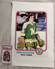 Don Beaupre Signed Enlarged Canvas Rookie 1981 1982 OPC Minnesota North Stars