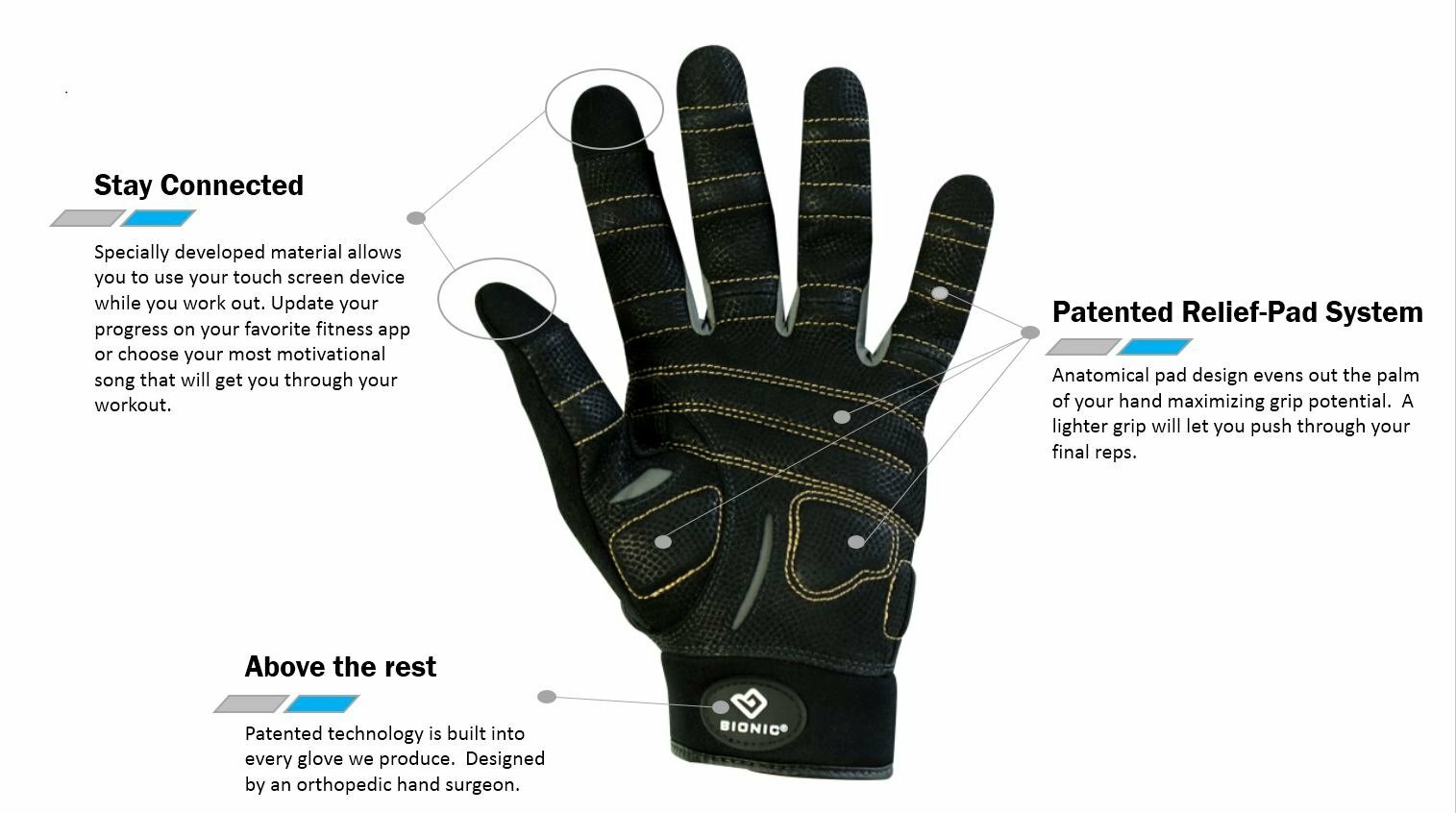 Bionic Women's BeastMode Full Finger Fitness Gloves - Black for sale online