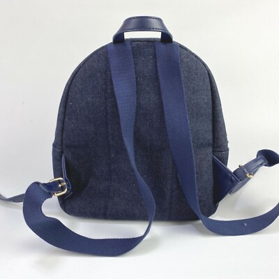 Tommy Hilfiger Demin Synthetic Leather Mini Backpack Blue | eBay display picture 2