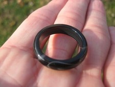 Natural Black Agate Ring Thailand Size 9.5 US A2738
