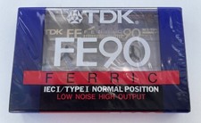 TDK FE90 ferric blank audio cassette tape Brand New Sealed