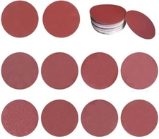 60x 8/9/12" PSA Self Adhesive 80-400 Grit Sanding Discs Stick On Sandpaper Peel