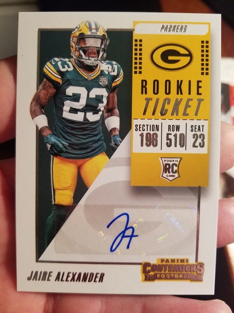 2018 Contenders Rookie Ticket FOTL RC Auto Jaire Alexander Packers 