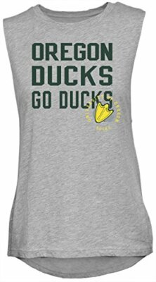 NCAA Rocker Women's Sleeveless Drop Tail Tank, Athletic Heather, X-Large, Ore...