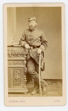 PHOTO CDV 1870 Victoire Lyon, a soldier of the National Guard